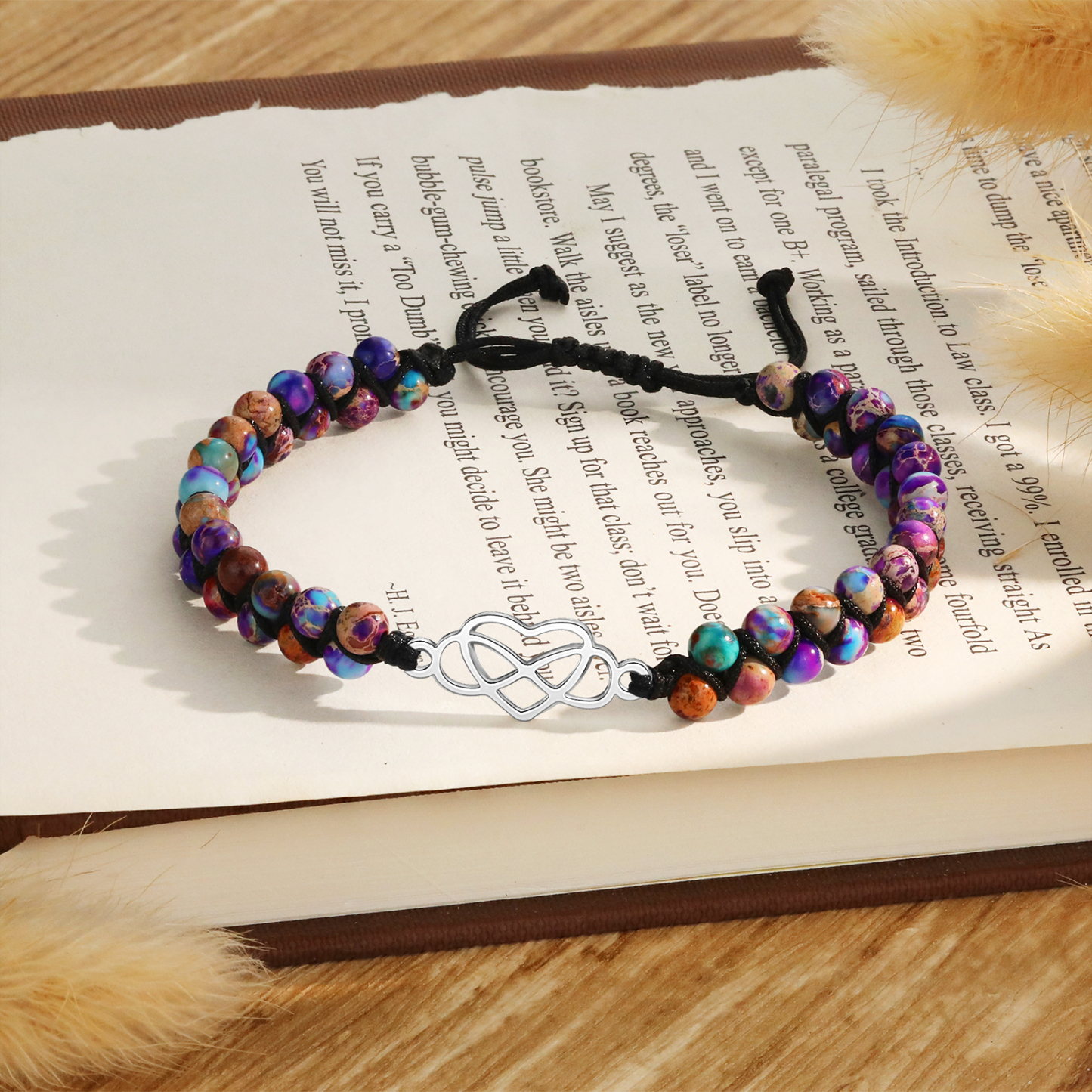 Infinity Heart Bracelet Adjustable Bracelet Gifts for Her - Grandma and Granddaughter Connected Forever