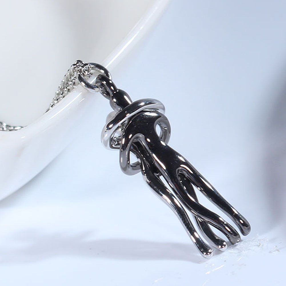 For Husband - Couple Hug Necklace Memorial Gifts " I want to hug you every day"