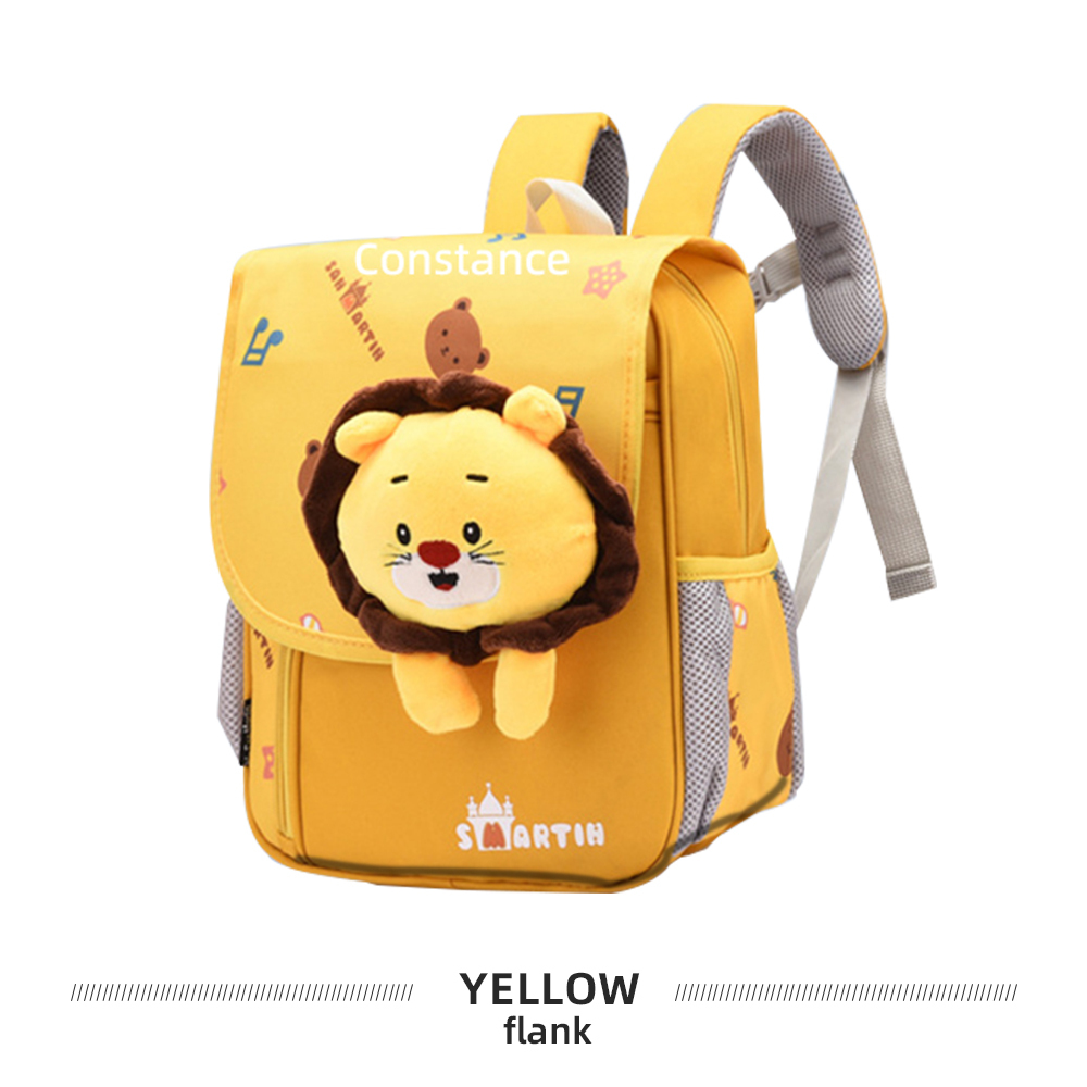 Personalized Yellow Cat Children School Bag Embroidery Name Black Backpack, Customized Schoolbag Travel Bag For Kids