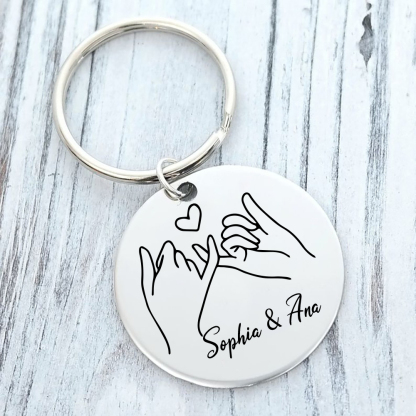 Personalized Text Keychain Gift Custom Special Keychain Set With Gift Box Gift For Friends/Couple