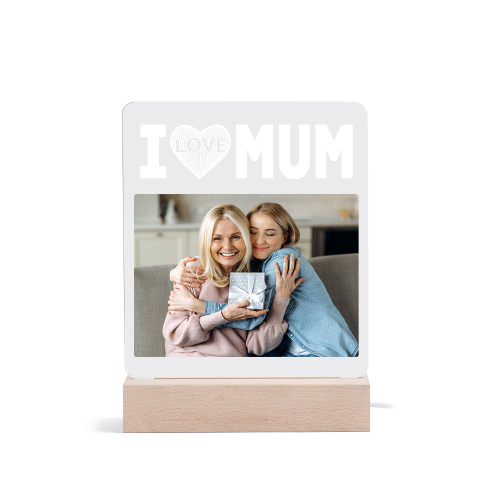 Photo-Personalized Family Night Light Custom Text LED Lamp Mother's Day Gift For Family