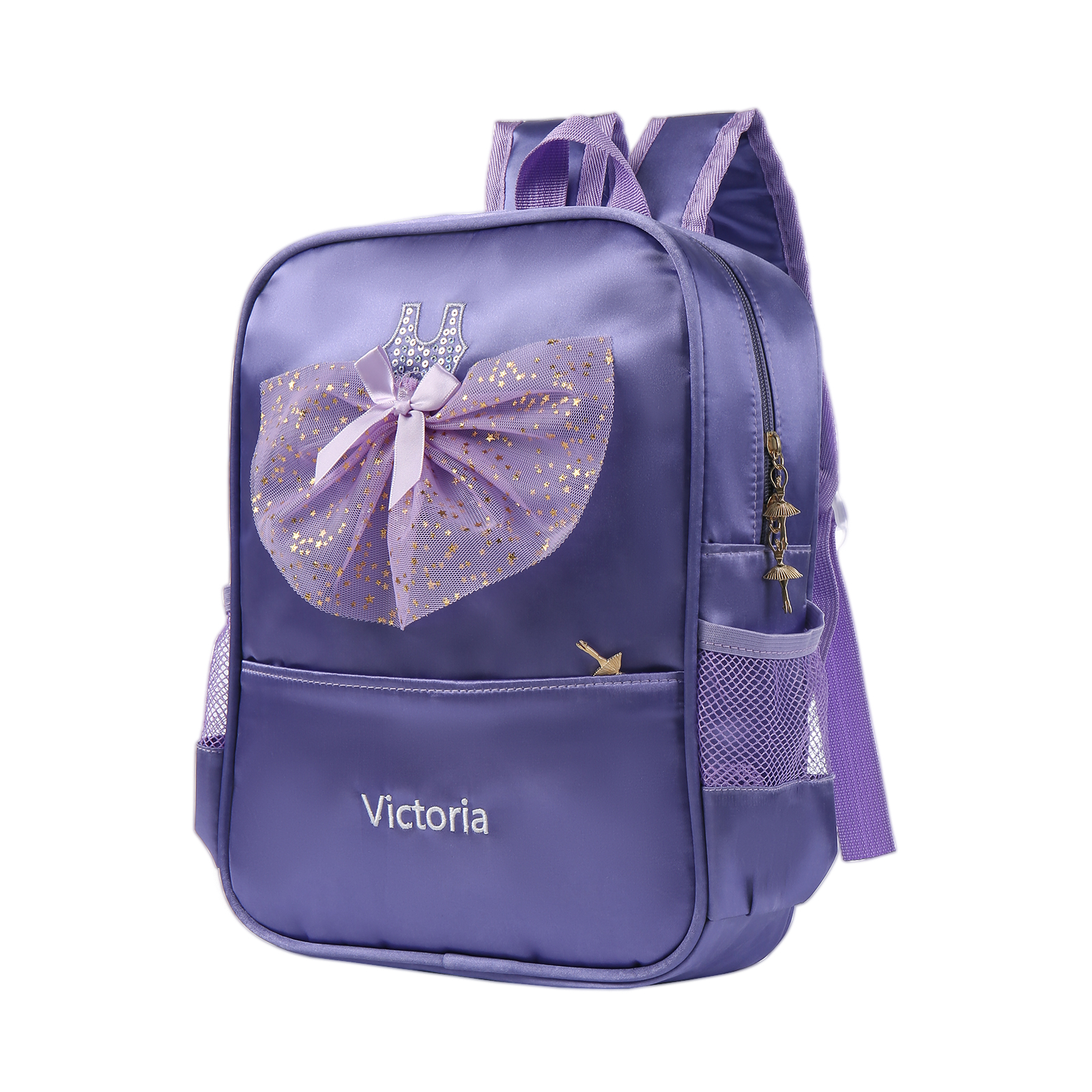 Personalized Name Band Princess Dress Accessories Satin Children Backpack Back To School Gift