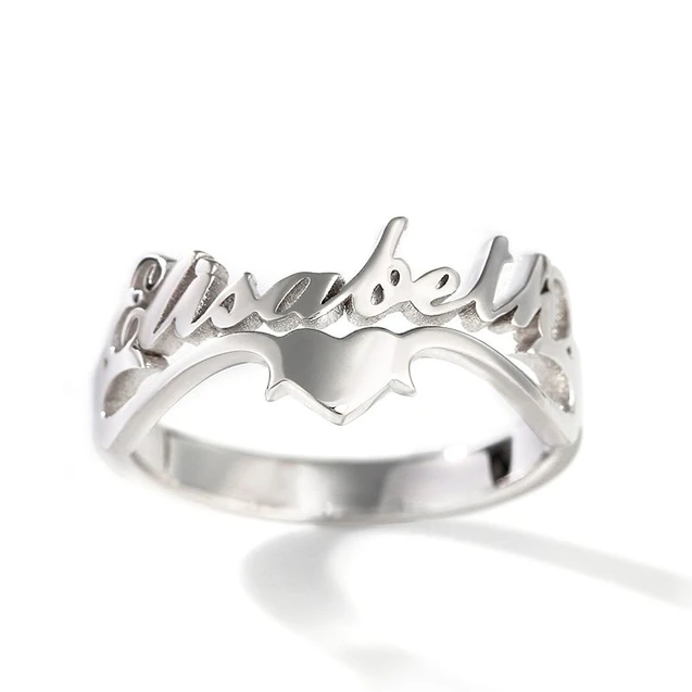 Heart Name Ring