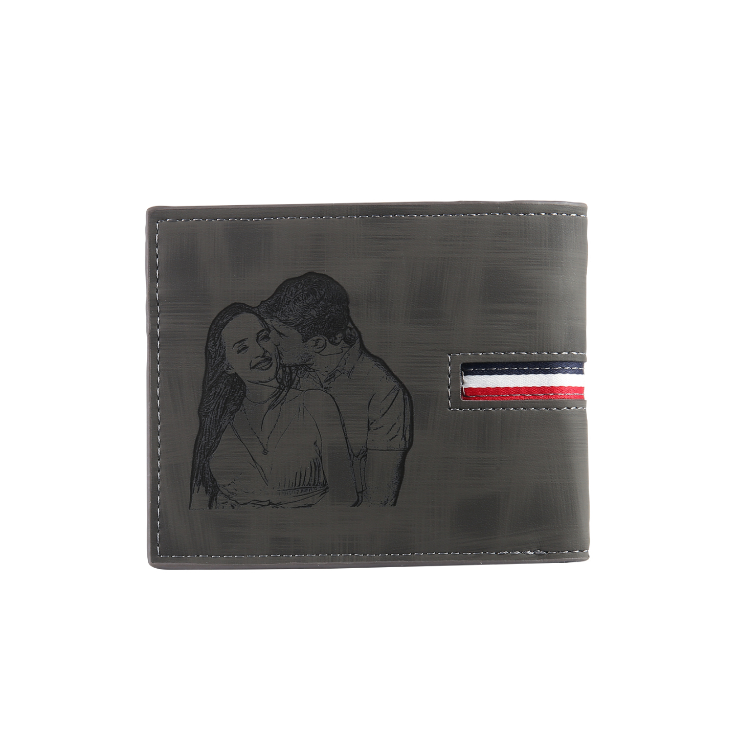 Personalized Name Leather Men's Wallet With Card Slot Engraved Name & Letter & Photo Christmas Gift For Him | Jessemade