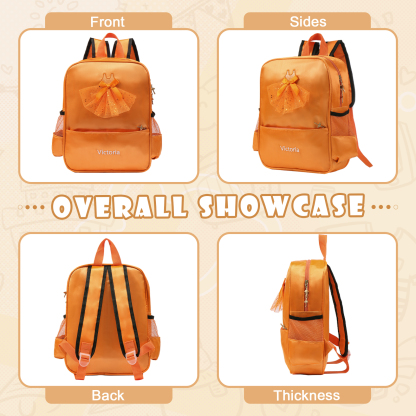 Personalized Name Band Princess Dress Accessories Satin Children Backpack Back To School Gift