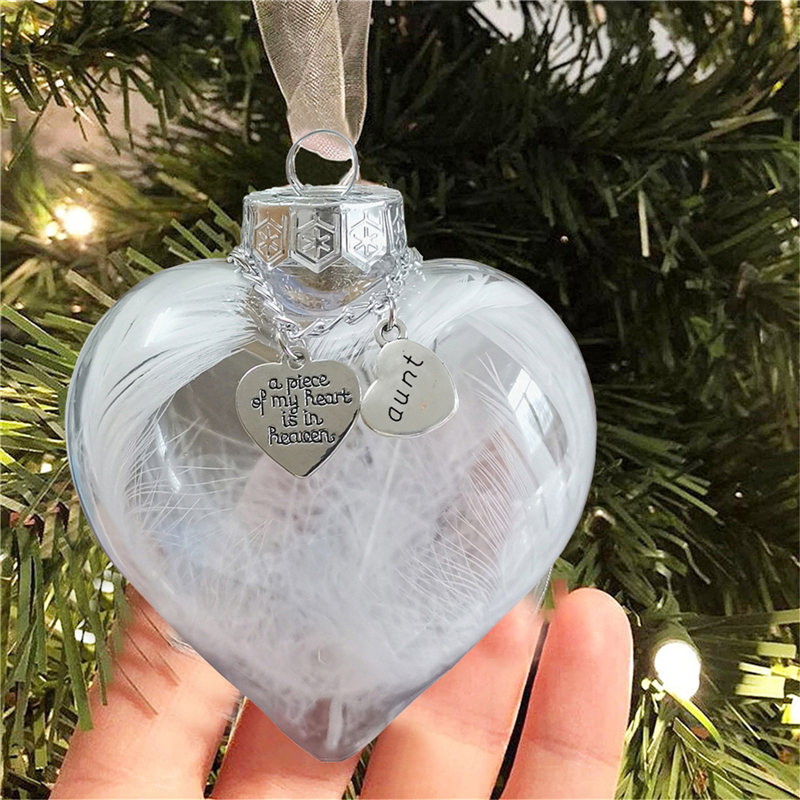 Personalized Feather Ornaments Christmas Memorial Ornament For Family