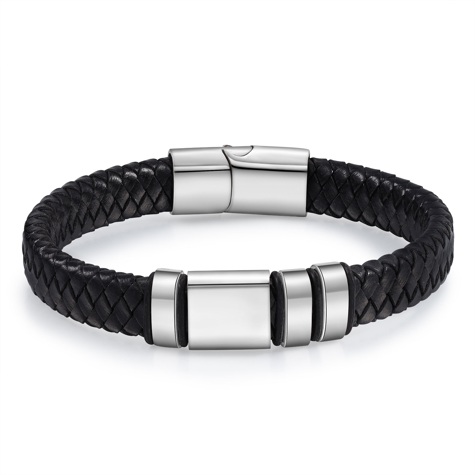 3 names - Custom Men's Bracelet with Name & Photo – Customize with Names & Picture | Personalized Gift for Him