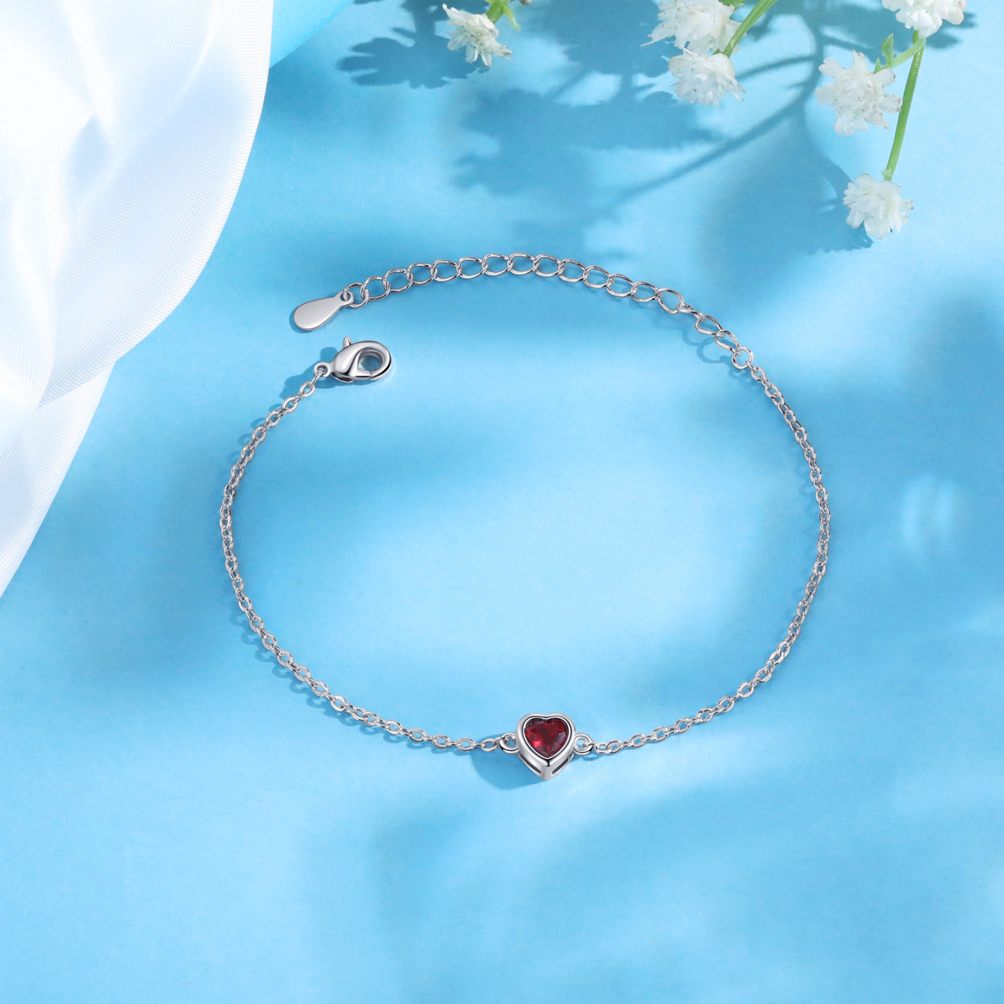 1 Birthstones - Personalized Birthstone Bracelet Gift for Mom - Mother's Day
