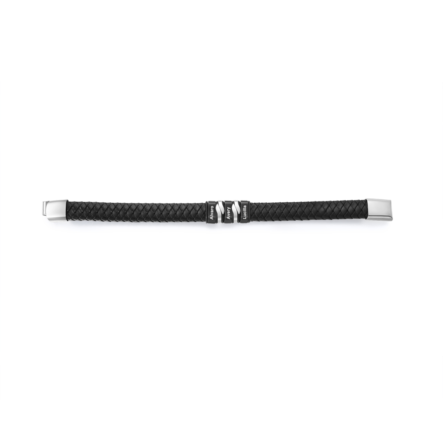3 names - Personalized Stainless Steel Men’s Bracelet, Custom Names for Dad’s Gift