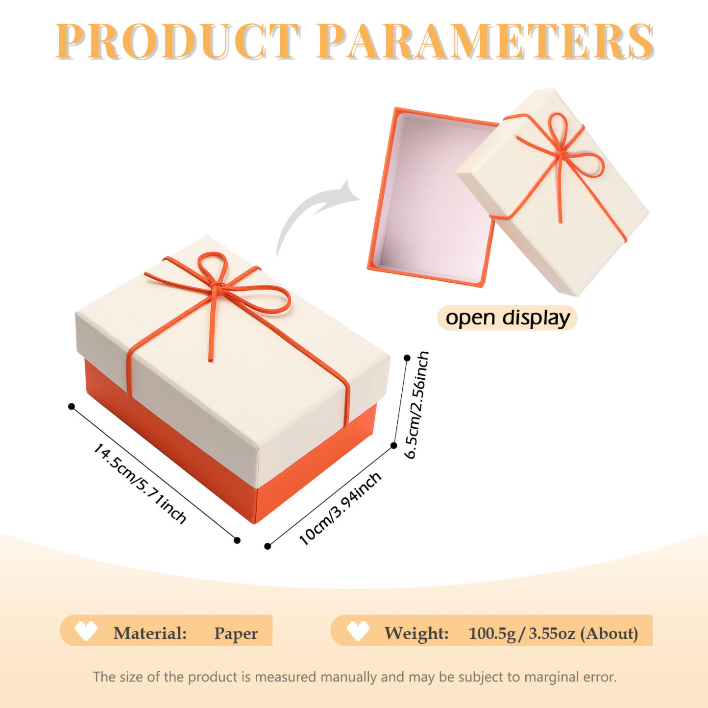 Elegant Orange Wallet Gift Box - Gift Packaging Box for Special Occasions