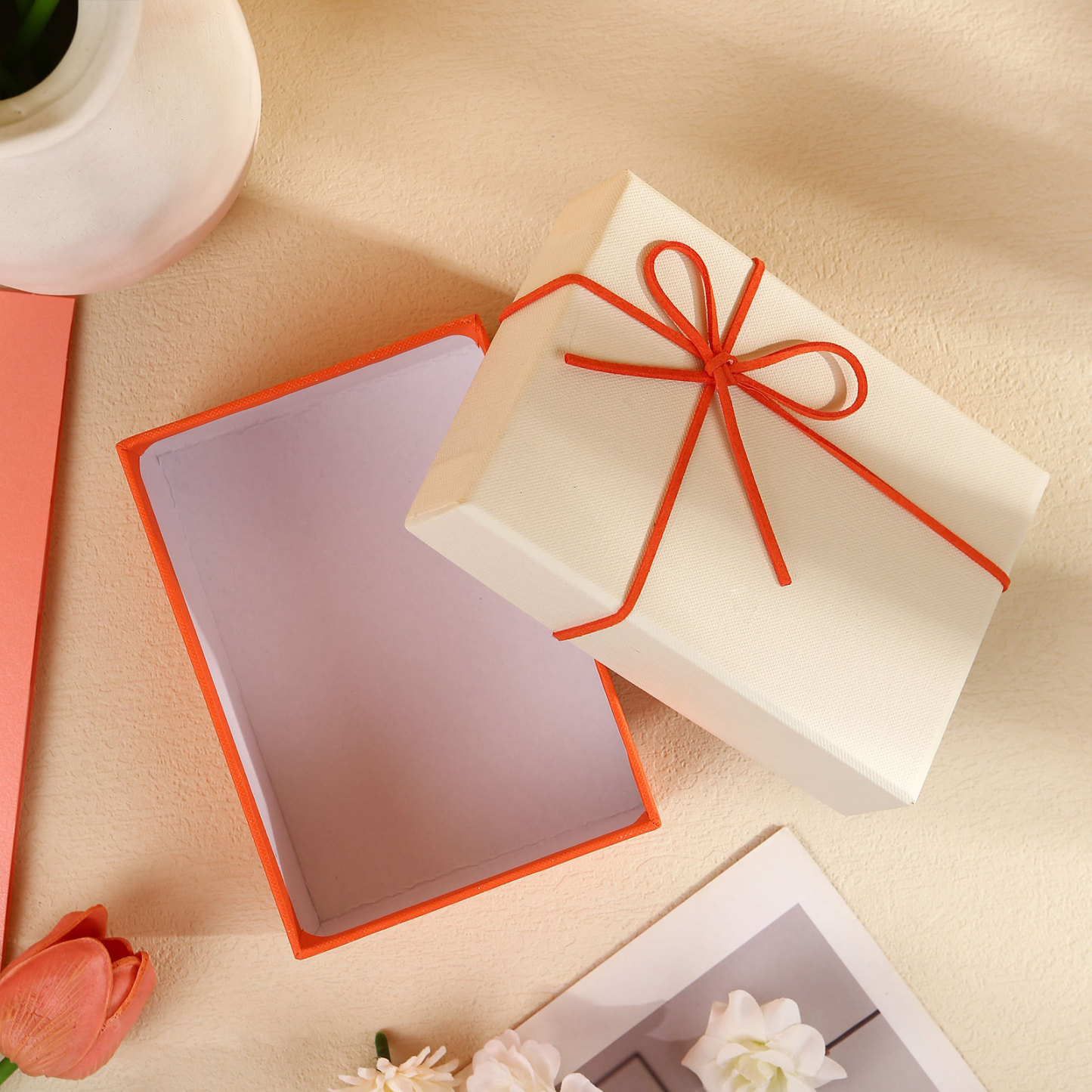 Elegant Orange Wallet Gift Box - Gift Packaging Box for Special Occasions