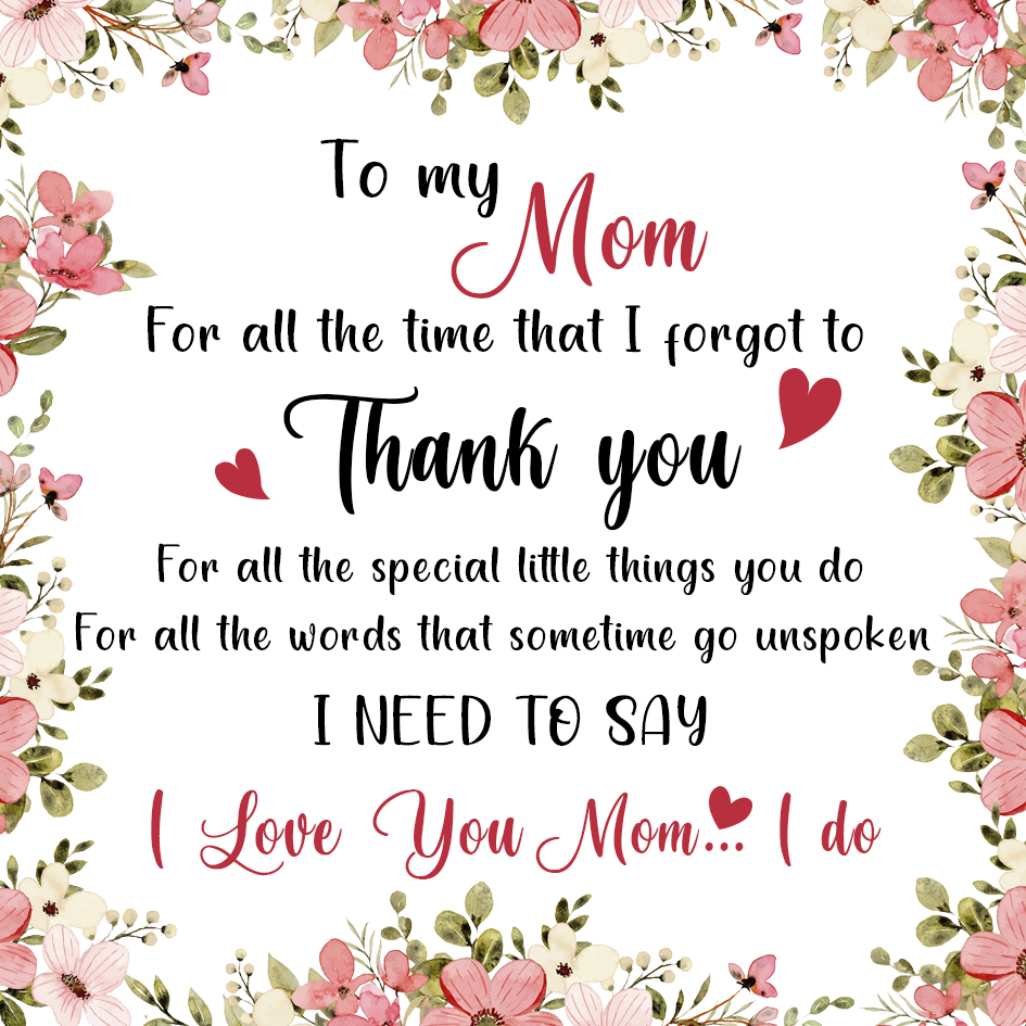 Mother's Day Card - I Love You