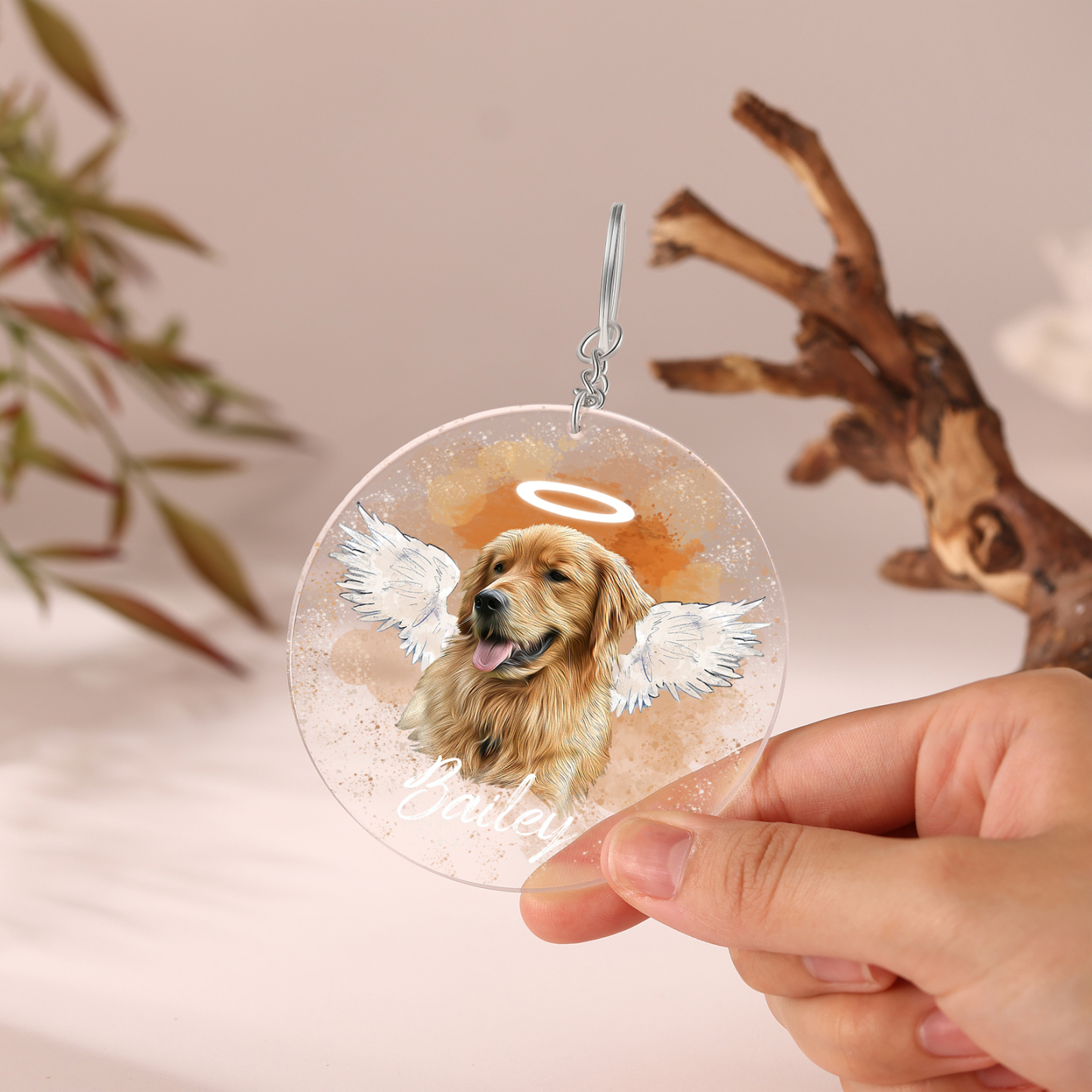 Personalized Memorial Ornament with Pet's Photo – Gift for Pet Lovers – "Forever in My Heart" | Jessmade