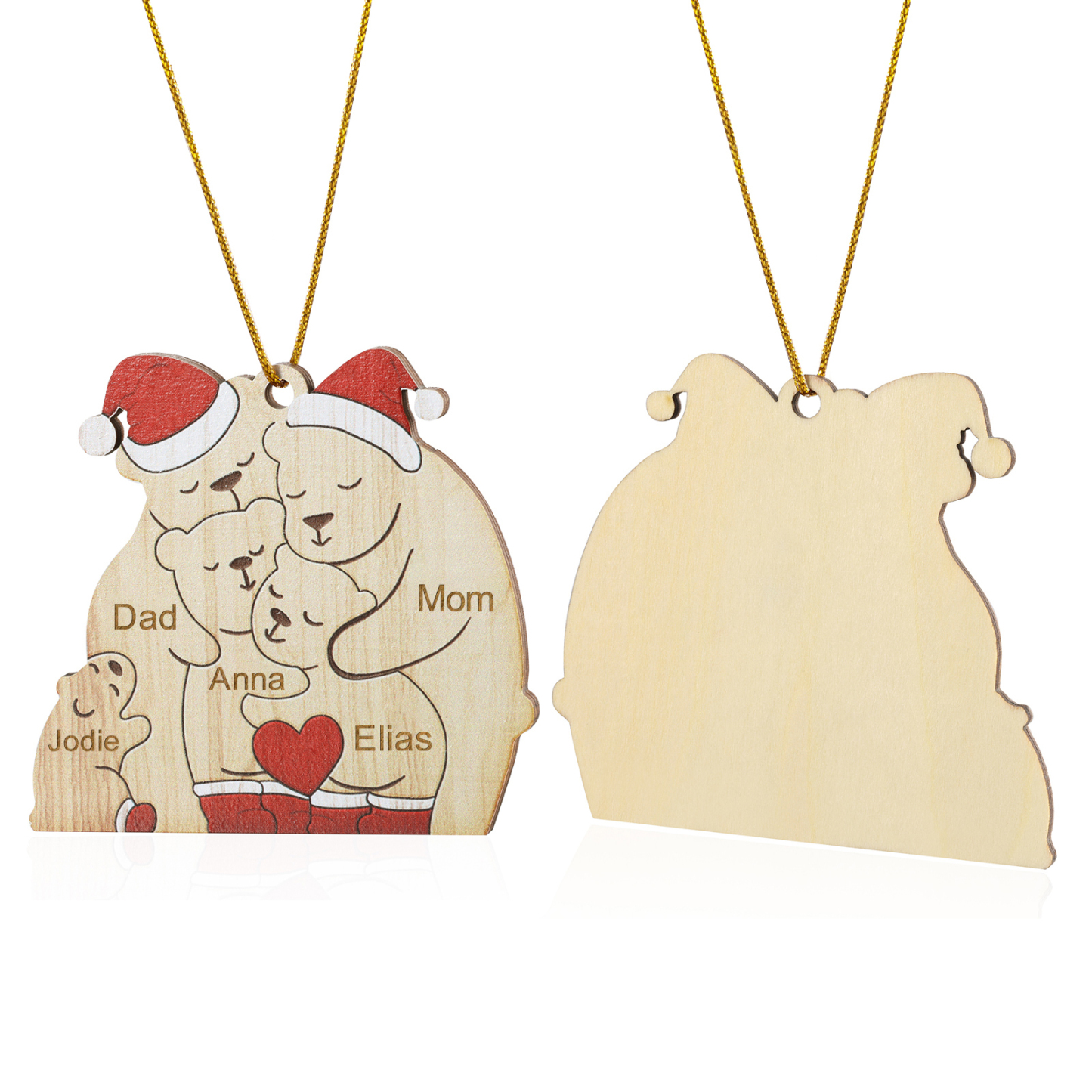 Personalized Family Christmas Ornament with Custom Names Christmas Gift for Loved Ones | Jessemade