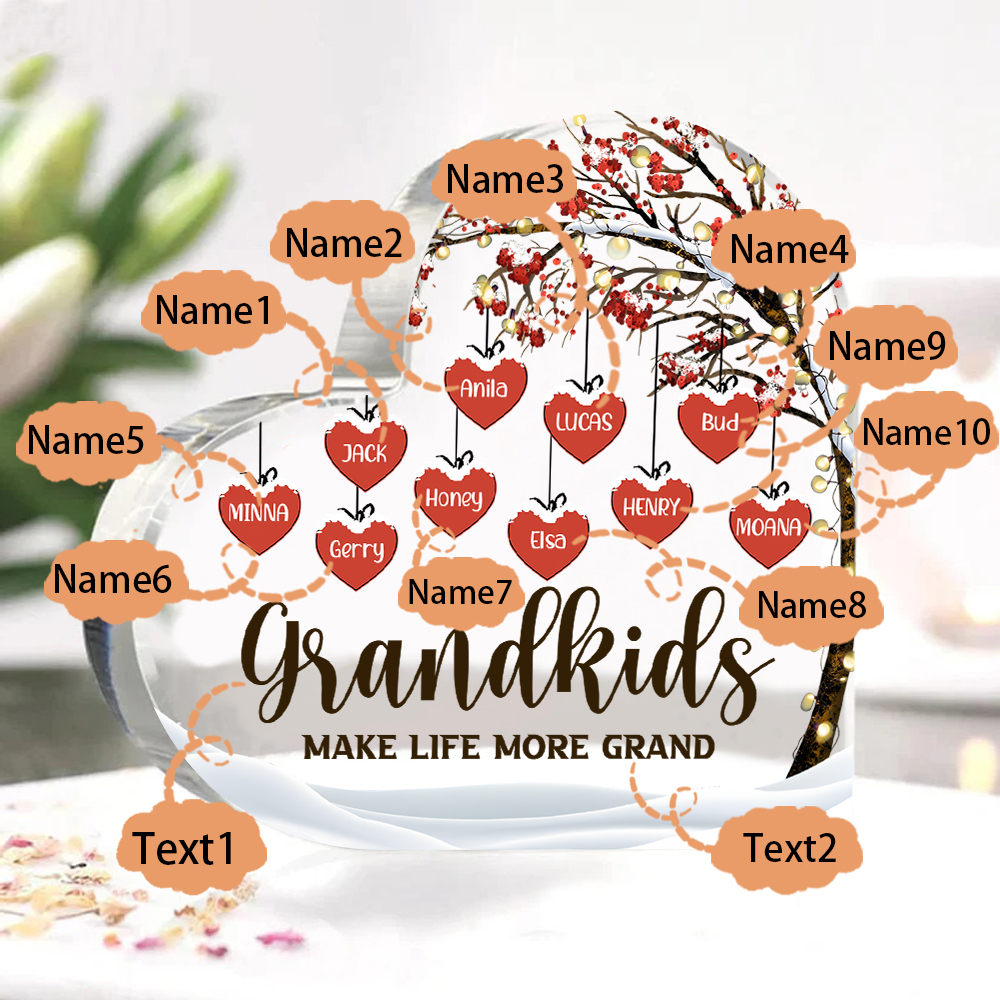 Personalised Christmas Hanging Ornament with Custom 1-12 Names Christmas Gift for Nan | Jessmade