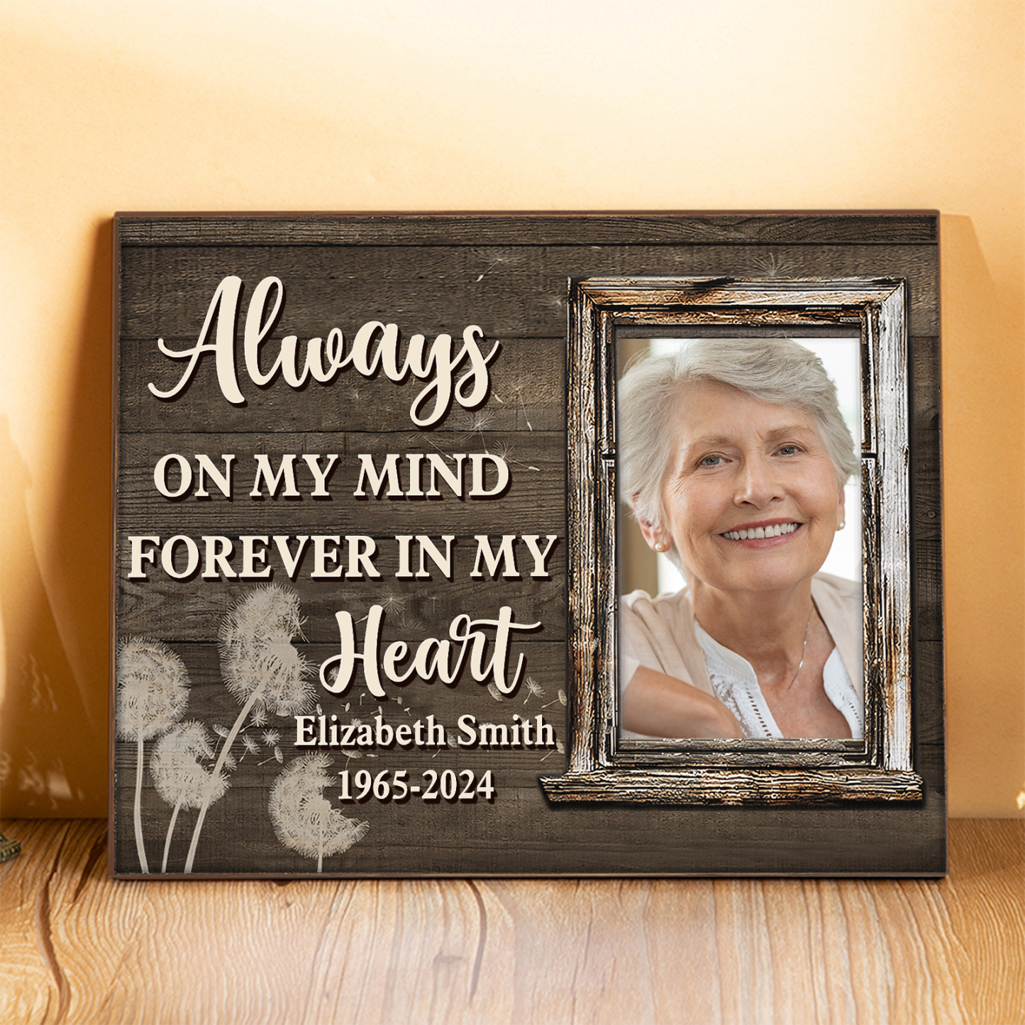 Personalised Memorial Ornaments Customized With 1 Photo&Name&Date Wooden Ornaments to Commemorate The Deceased Loved Ones | Jessemade