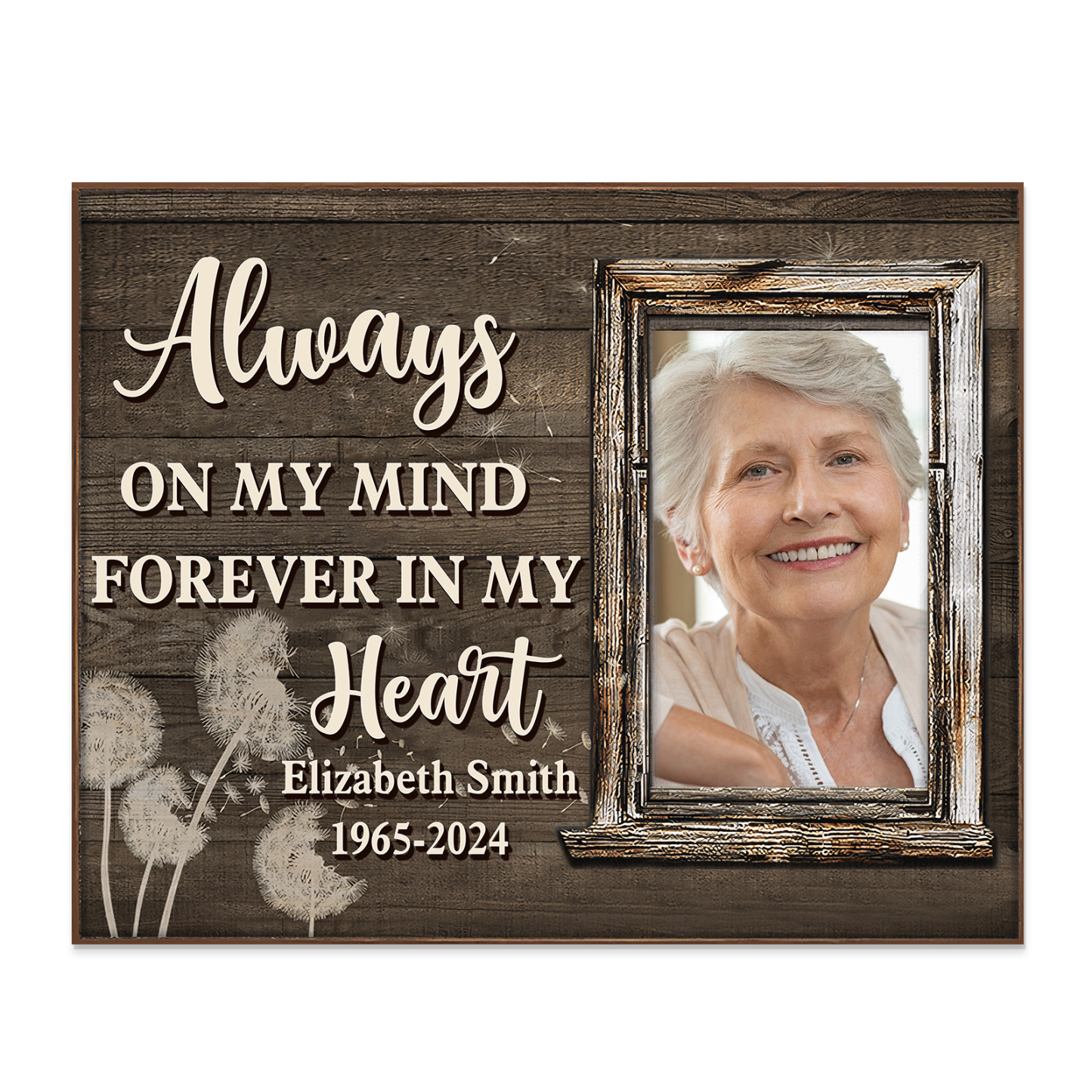 Personalised Memorial Ornaments Customized With 1 Photo&Name&Date Wooden Ornaments to Commemorate The Deceased Loved Ones | Jessemade