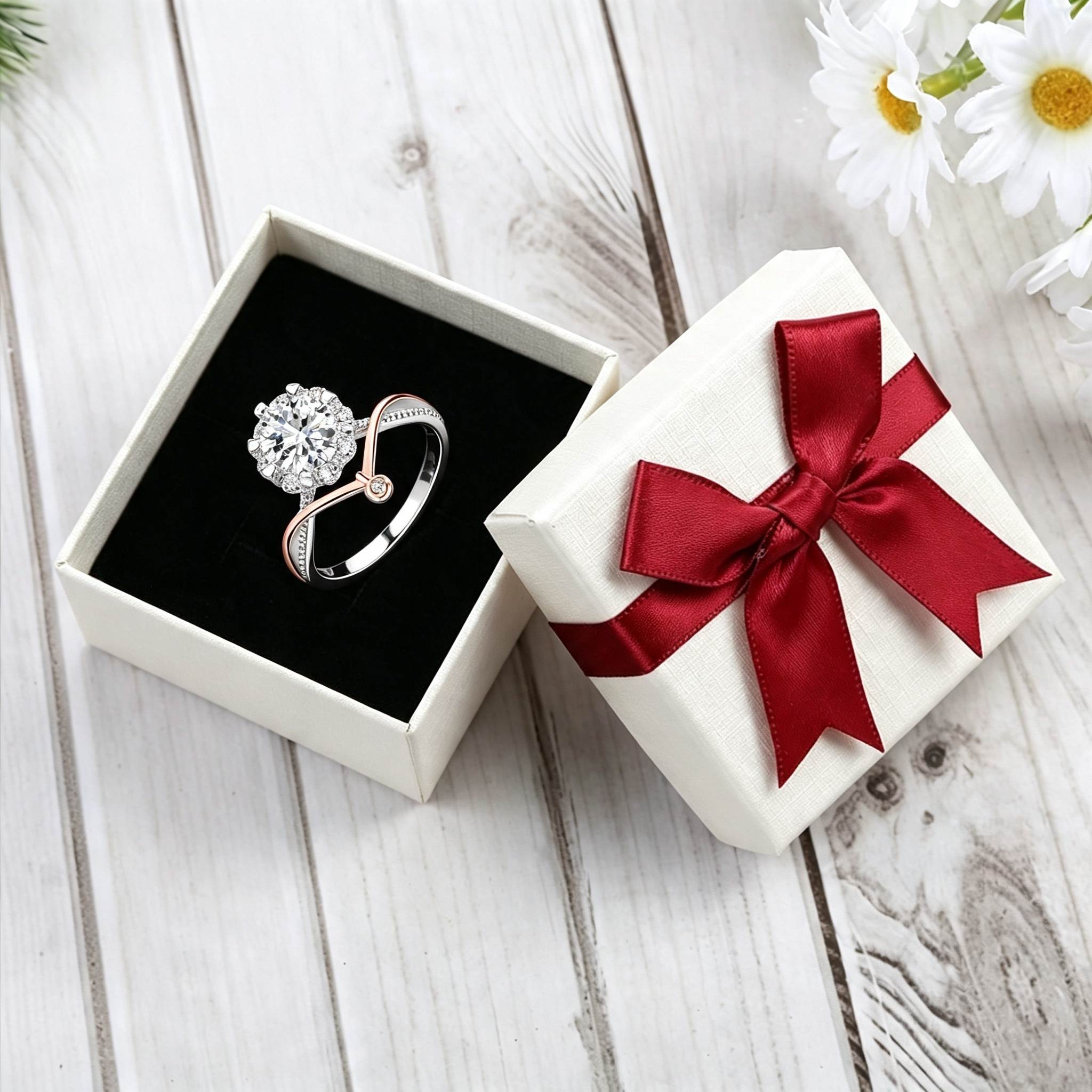 925 Sterling Silver Moissanite Ring Elegant & Brilliant Gift Set for Her