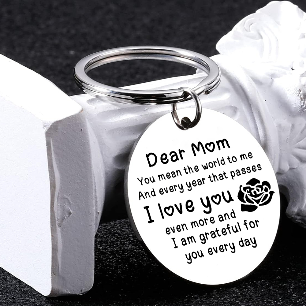 Personalized Text Pendant Keychain "Mum, I love you" Copywriting is A 