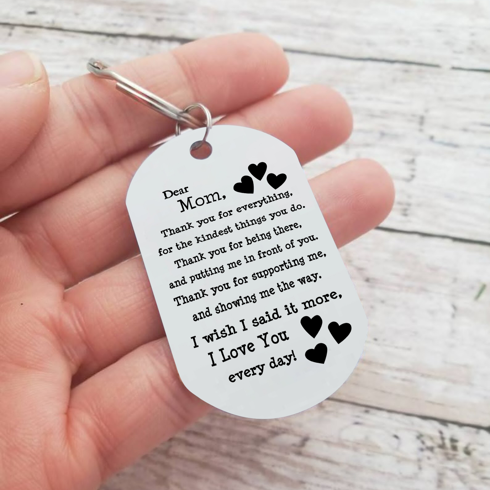 Personalized Text Pendant Keychain Copywriting is As A Mother's Day Gift For Mom