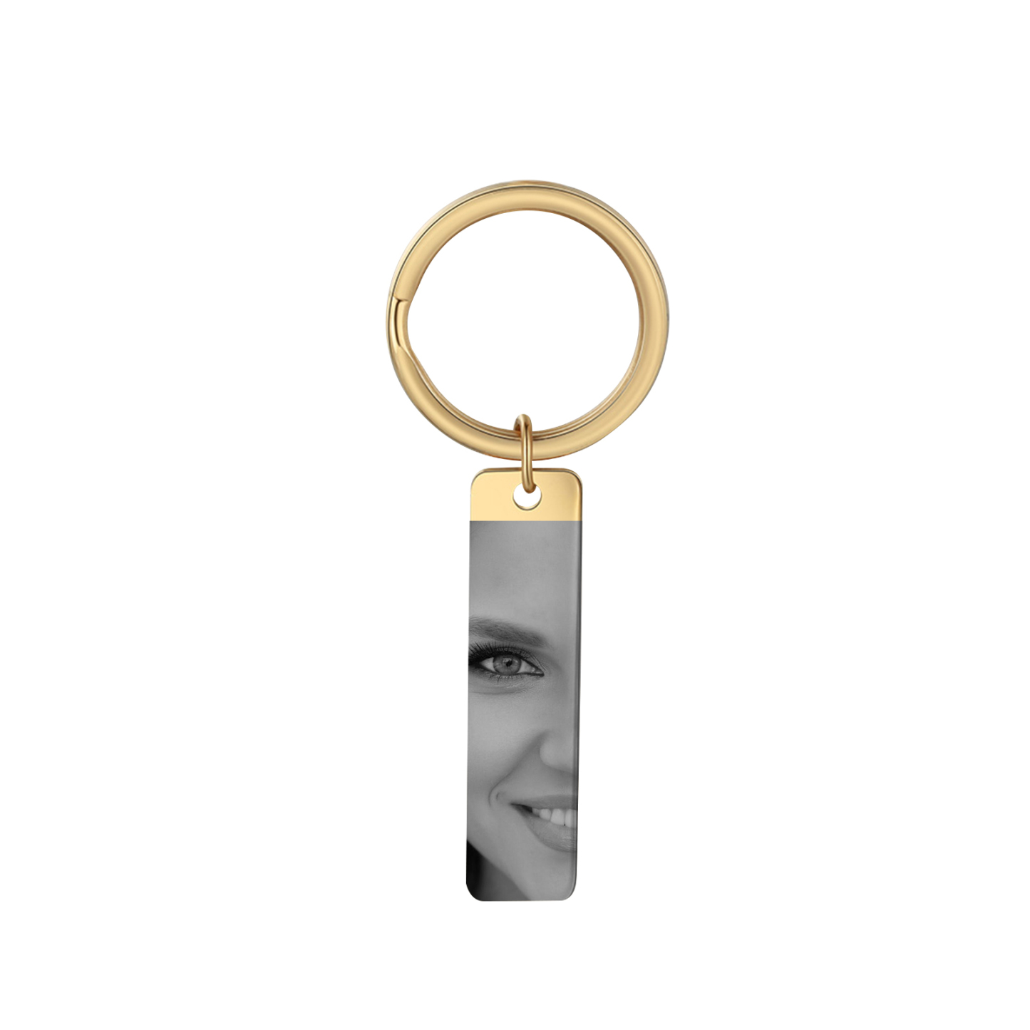 Custom Eye Photo Stainless Steel Keyring - Available in Silver & Gold & Black - Christmas Gift for Wife/Mum/Daughter/Sister | Jessemade