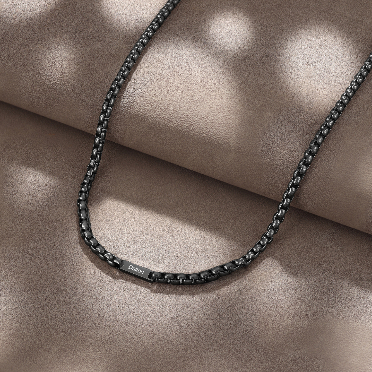 1 name - Personalized Engraved Bar necklace – Unique Name Bar Stainless Steel Chain for Dad