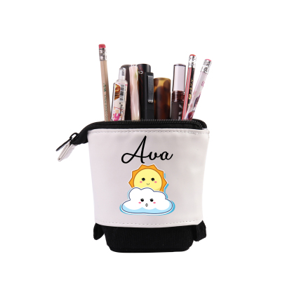 Personalized Pencil Case Custom Name Sun Pencil Case Back to School Gift for Boys/Girls