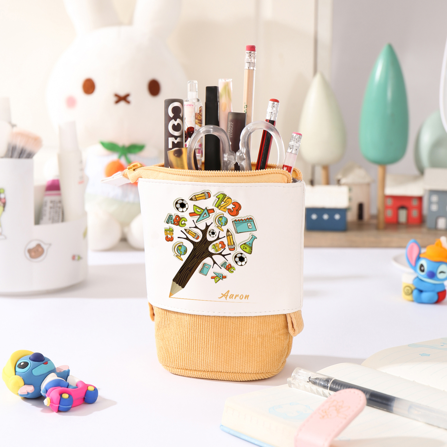 Personalized Pencil Case Custom Name And Animal pattern Pencil Case Back To School Gift For Boys Girls