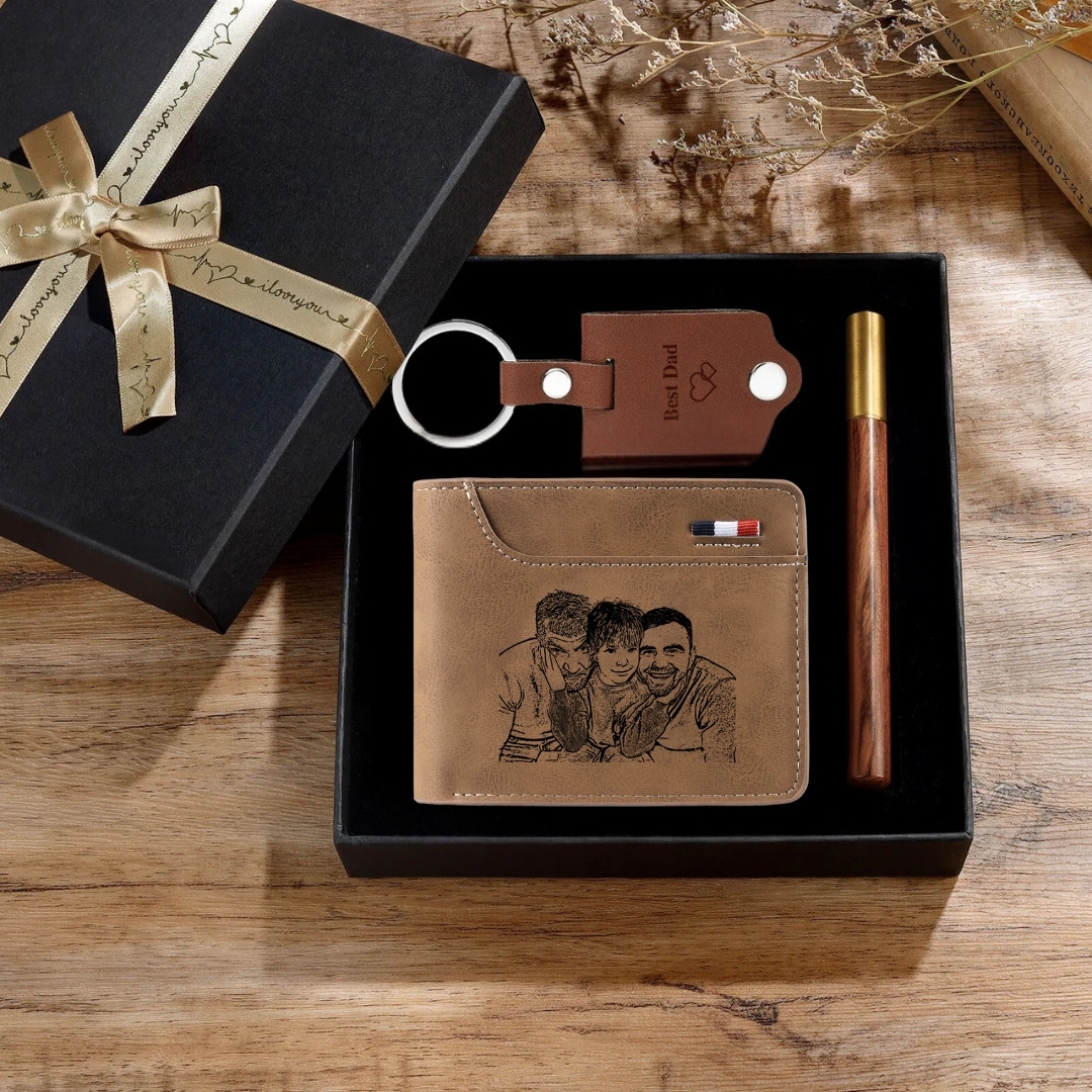 Personalized 2 Texts & 2 Photos & 1 Name & 1 Letter Gift Set Custom Wa