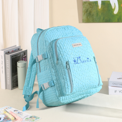 Personalized Children’s School Bag – Multiple Color & Font Choices & Custom Name - Large Capacity Backpack