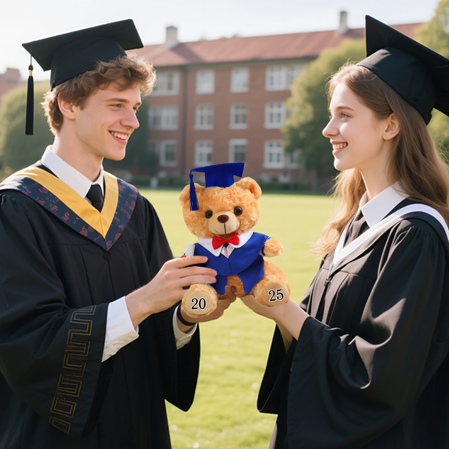 Graduation Teddy Bear Gift Style 2– Personalized Soft Plush Doll for 2024 or 2025 Graduates