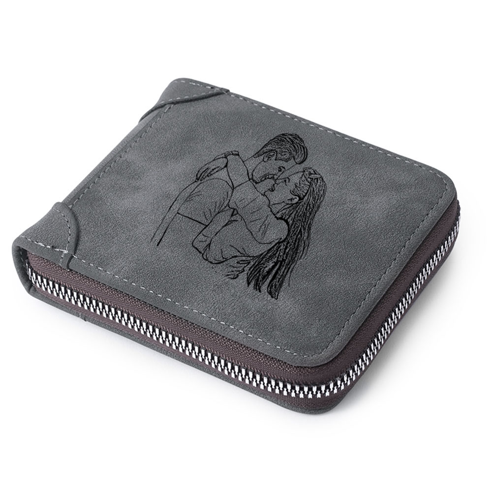 Personalized Men's Wallet & Keychain &Pen Set – Custom Photo, Name & Text – Exclusive Gift for Dad | Jessemade