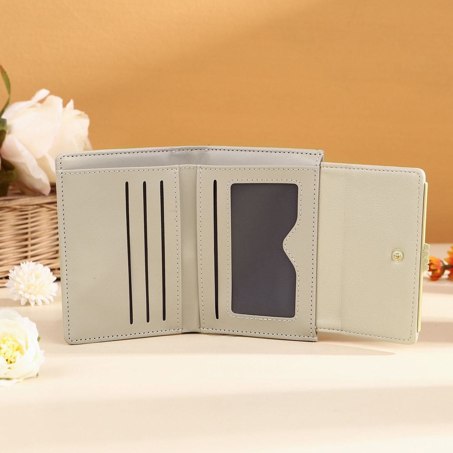 Personalized Women's Wallet Custom Name and Photo Leather Folding Zipper Wallet for Her | Jessmade