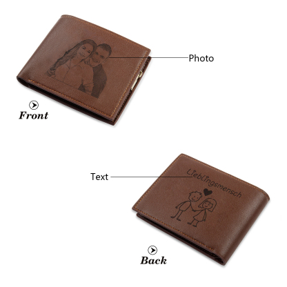 Personalised Men's Wallet – Customized Photo & Text – Valentine's Day Gift for Him | Jessemade