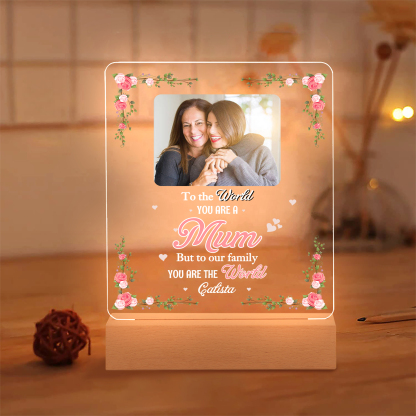 Photo-Personalized Family Night Light Custom Text LED Lamp Mother's Day Gift For Family