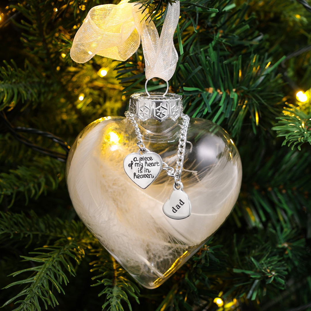 Personalized Feather Ornaments Christmas Memorial Ornament For Family