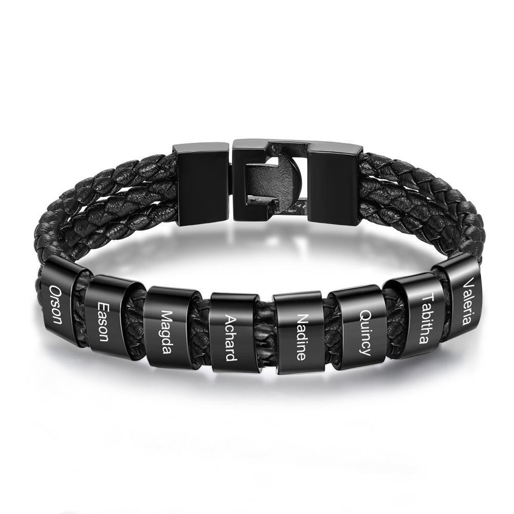 Personalized 8 Beads Men's Bracelet For Him