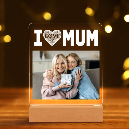Photo-Personalized Family Night Light Custom Text LED Lamp Mother's Day Gift For Family