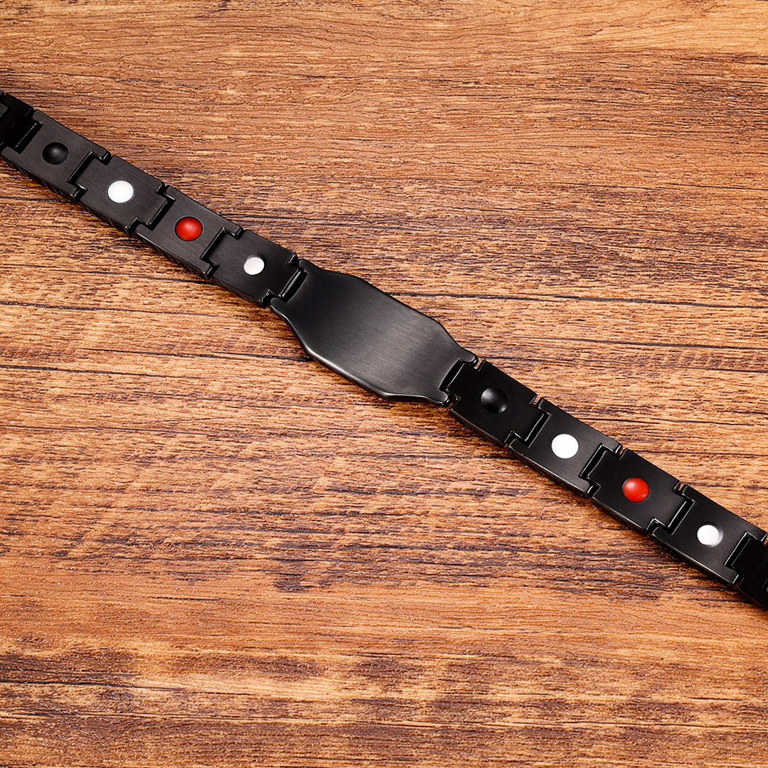 Personalized To My Man Carbon Fiber Energy Bracelet Gift Set, Custom Photo ID Bar Men's Bracelet Bangle Gifts For Him