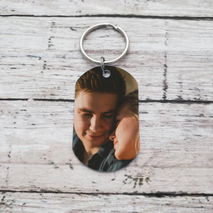 Personalized Photo Hook Couple Keychain Gift Custom Name And Text Special Keychain Gift For Him/Her