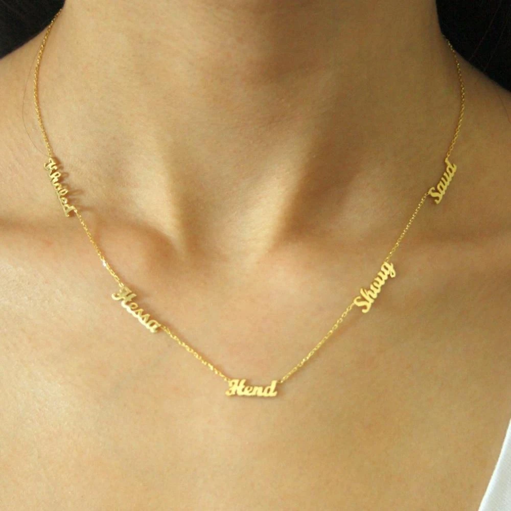 Personalized Necklace Custom 5 Names Necklace Gift For Women | Jessema
