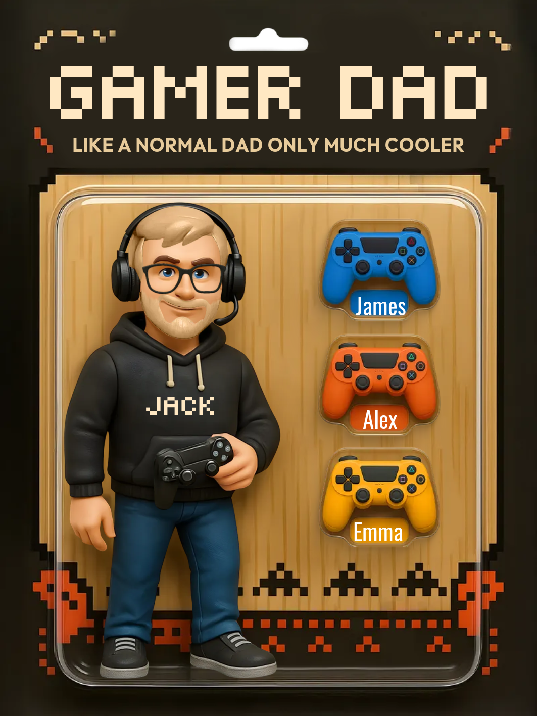 Personalized Acrylic Plaque Gamer Dad – Custom Gamer Dad Gift for Dad