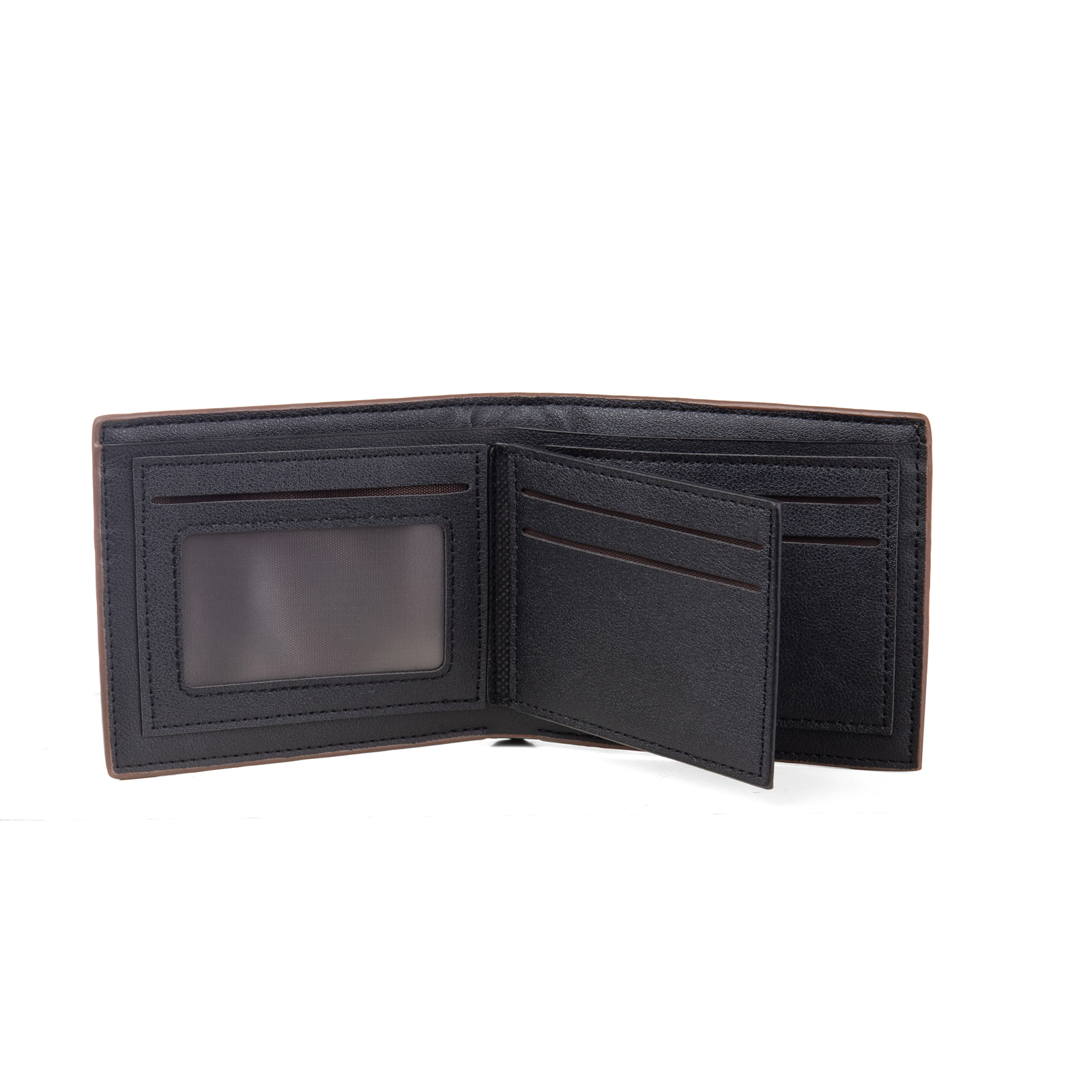 4 Names - Personalized Photo Custom Leather Men's Folding Wallet as a Father's Day Gift for Dad