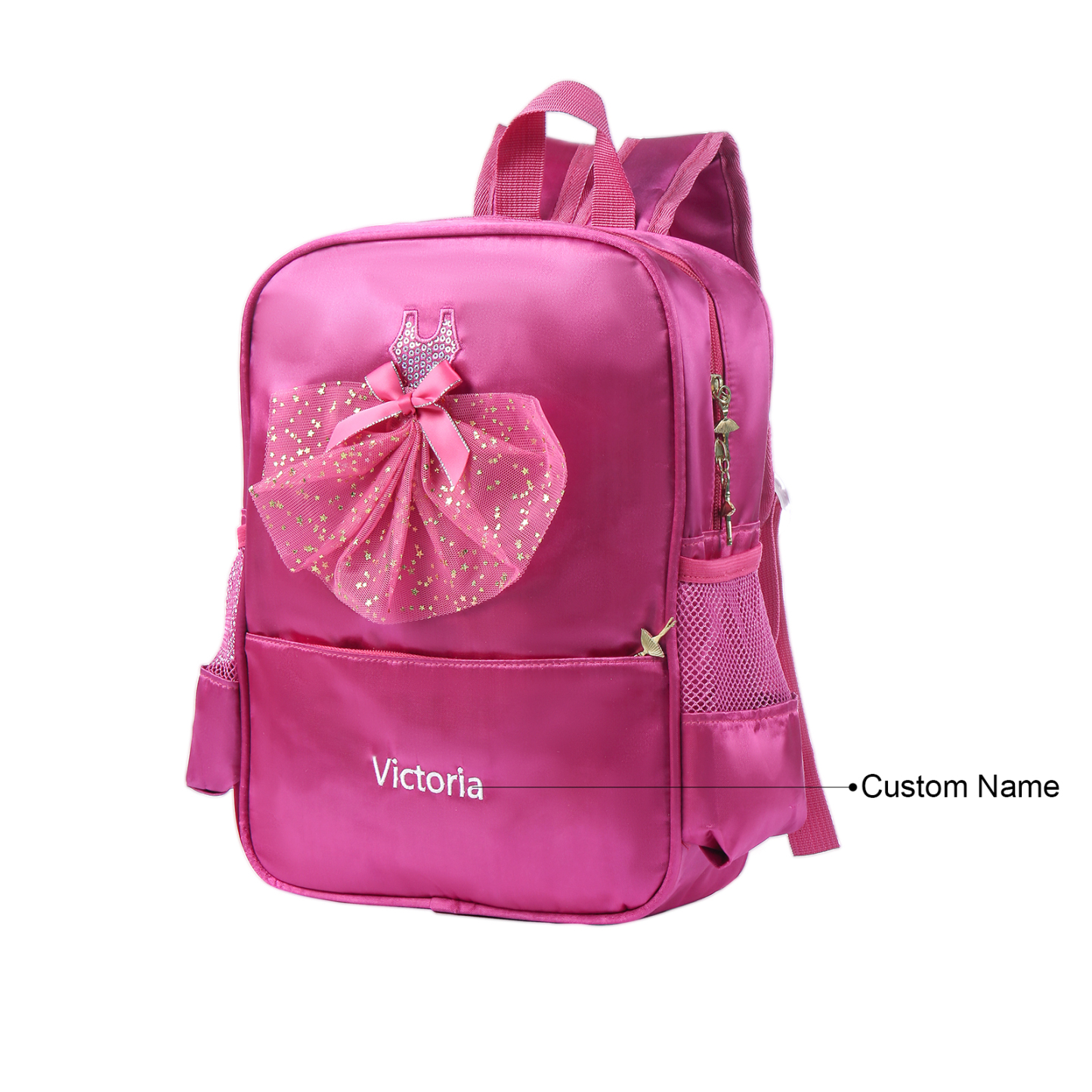 Personalized Name Band Princess Dress Accessories Satin Children Backpack Back To School Gift