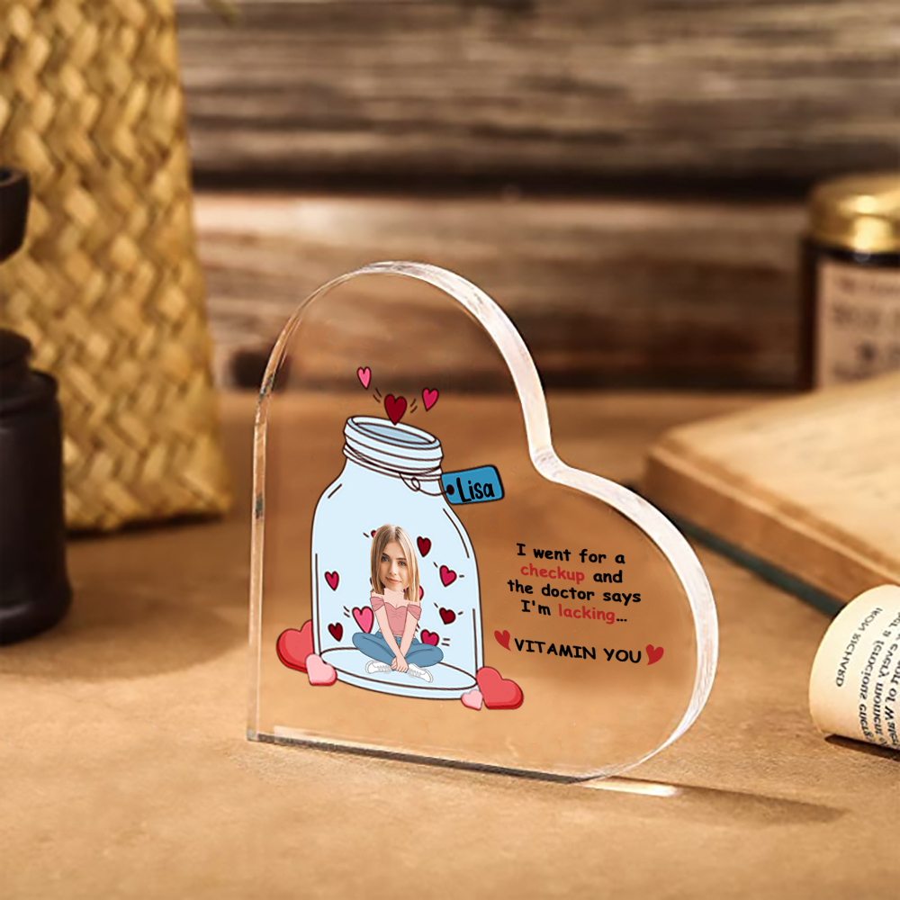 Customized 1 Name,Medicine Can Like Style Acrylic Heart Decoration Brand Plaque Decoration