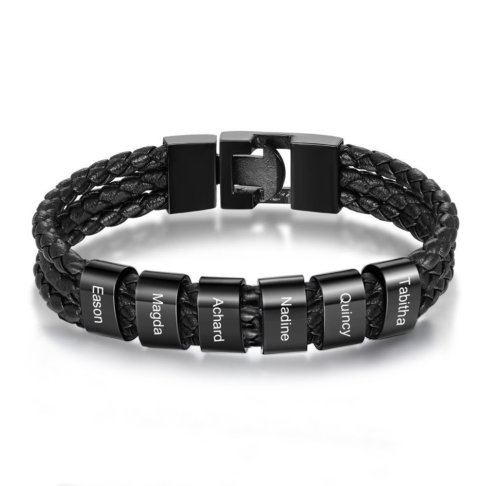 Personalized 6 Beads Men's Bracelet For Him