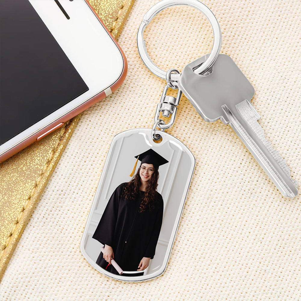 Personalized Photo Keychain 2022 Graduation Gifts-Fact: You Graduated Congratulations