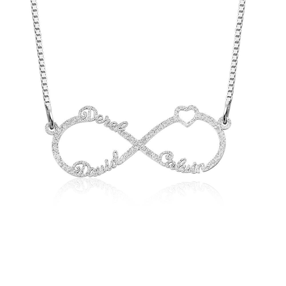 Personalized Infinity Necklace Custom 3 Names Necklace Gift For Women