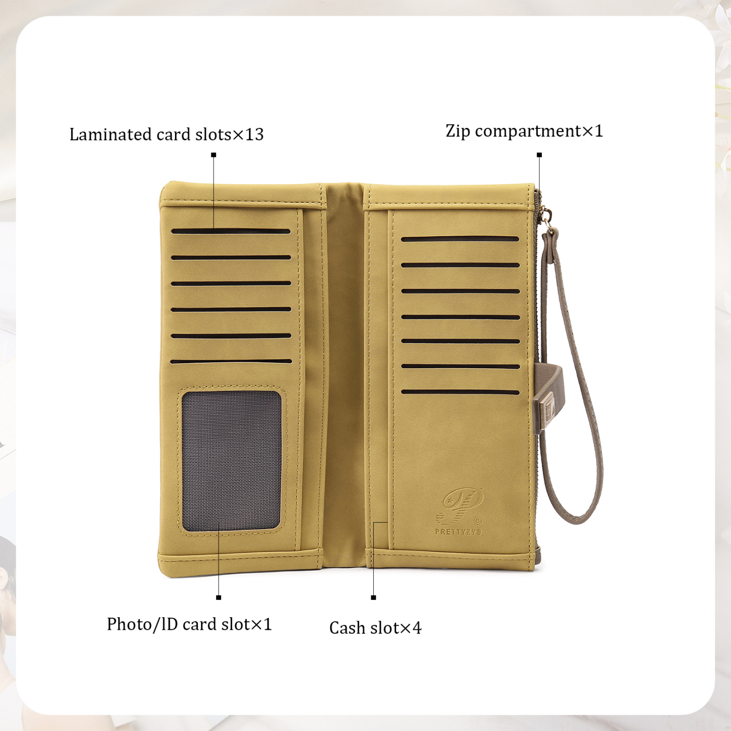 Personalized Exquisite Women'S Wallet Customized Letter And Name Zipper Wallet For Grandma