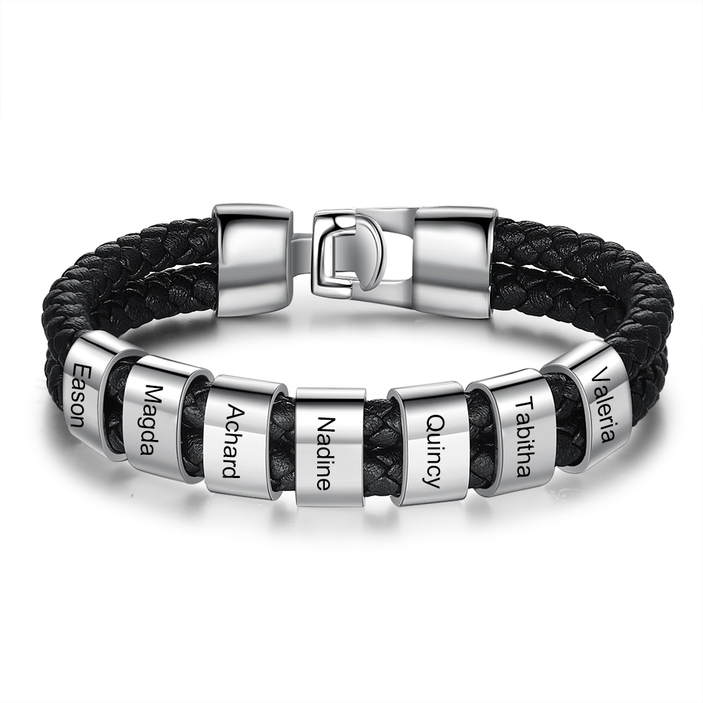 Custom7 Bead Men's Bracelets For Him Best Gift For Dad